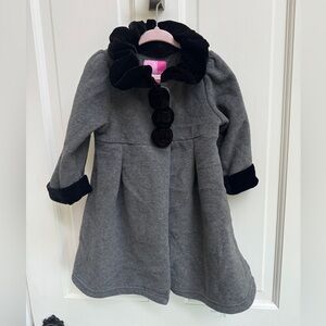 NWOT Goodlad 2T Gray and Black Girls Formal Pea Coat